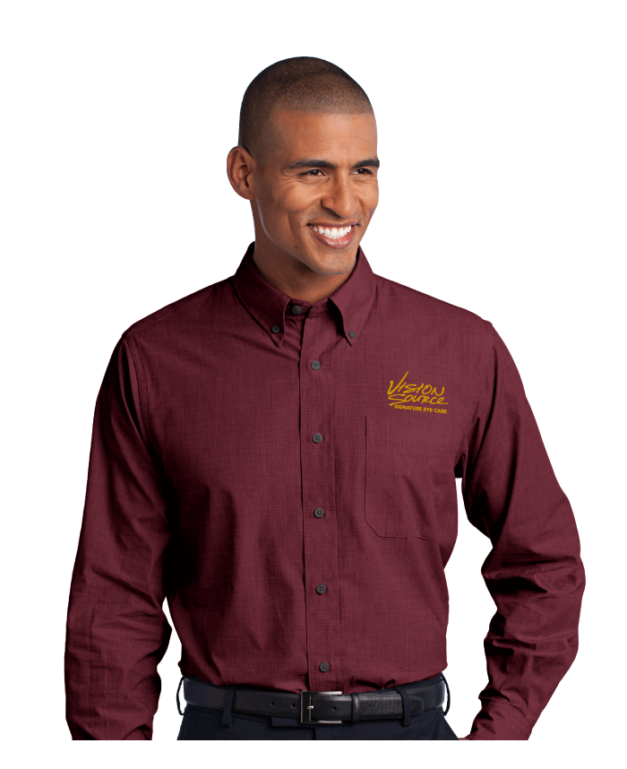 Port Authority Mens Crosshatch Easy Care Shirt