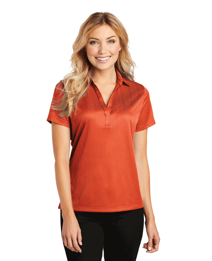 port authority ladies performance fine jacquard polo