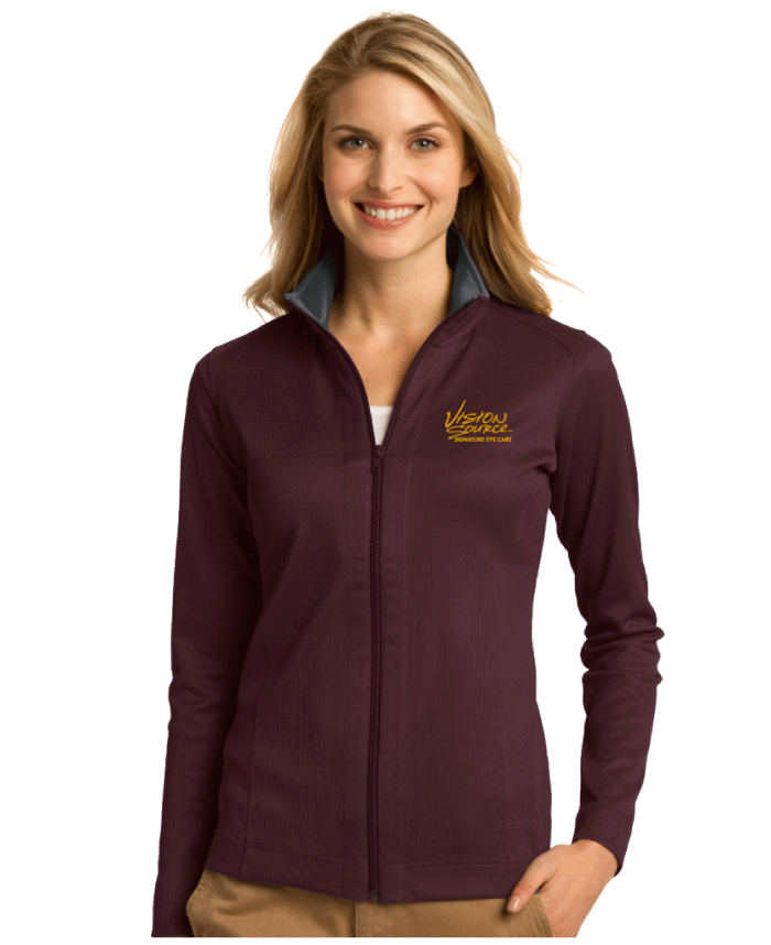 Port Authority Ladies Vertical Texture Full  Zip Jacket