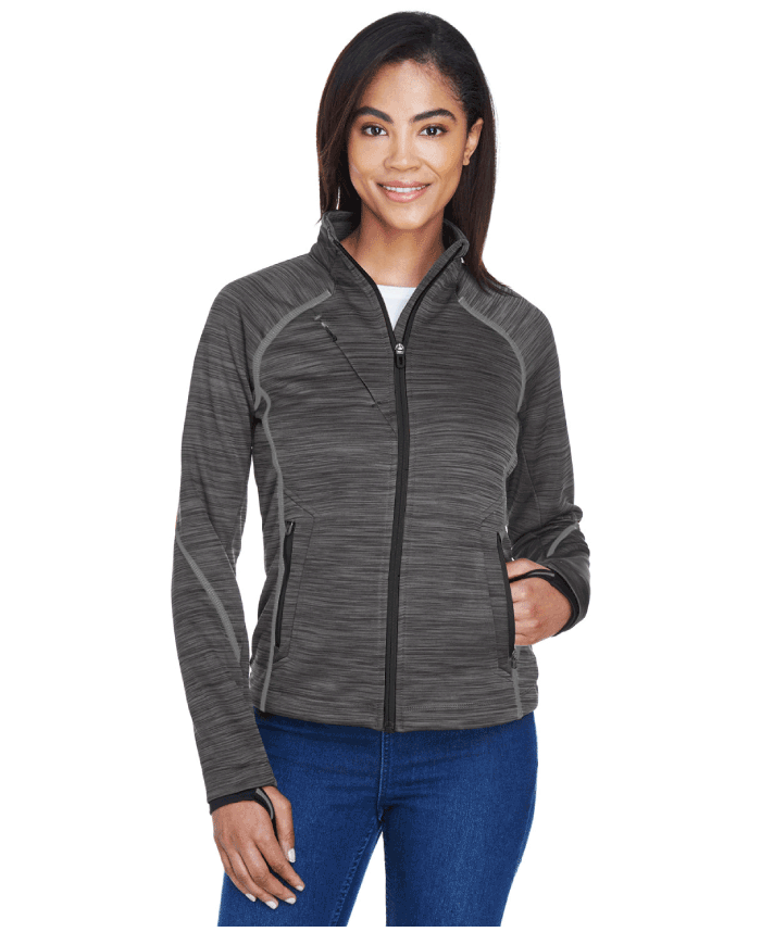 North End Ladies Flux Mélange Bonded Fleece Jacket