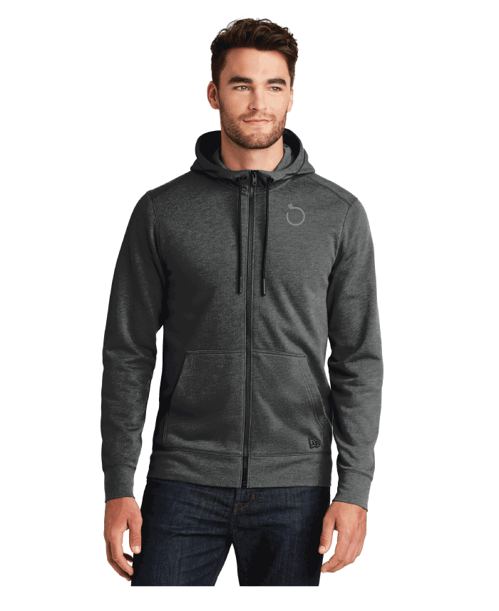 Men's Tri-Blend Fleece Full Zip Hoodie: BombBomb Online Swag Store